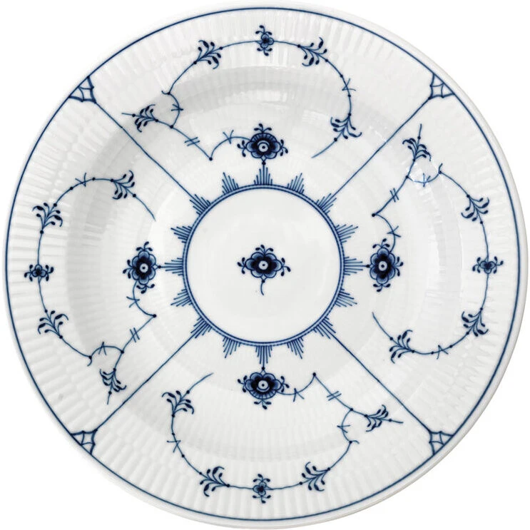 Royal Copenhagen Musselmalet Riflet dyb tallerken 27 cm