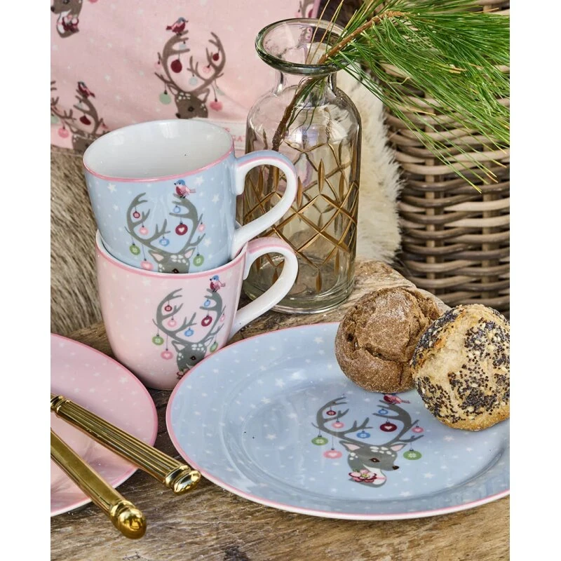 GreenGate Kids-tallerken Dina Pale Blue Ø 20 cm