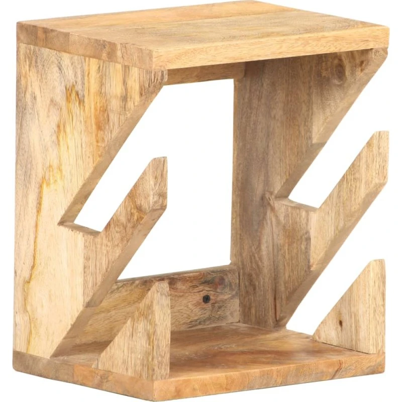 Væghængt skateboardstativ i massivt mangotræ 25×20×30 cm