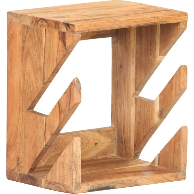 Væghængt skateboardstativ i massivt akacietræ 25x20x30 cm