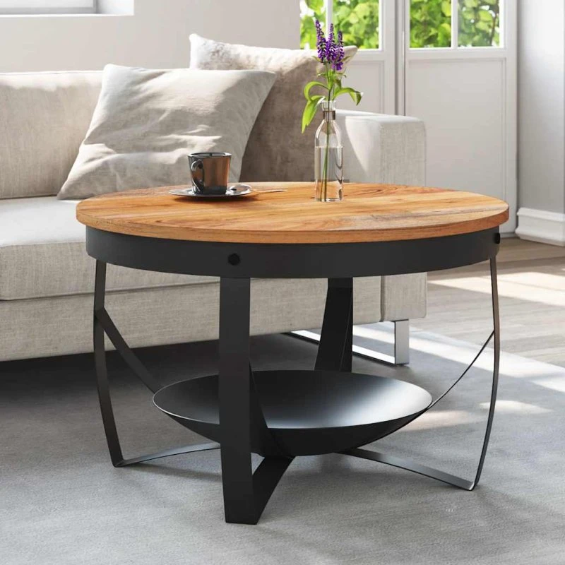 Rundt sofabord Ø68x43 cm i massivt akacietræ