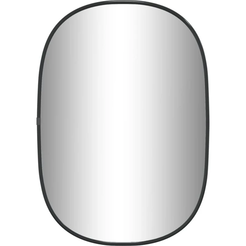 Vægspejl 50x35 cm sort – glas med PVC-ramme