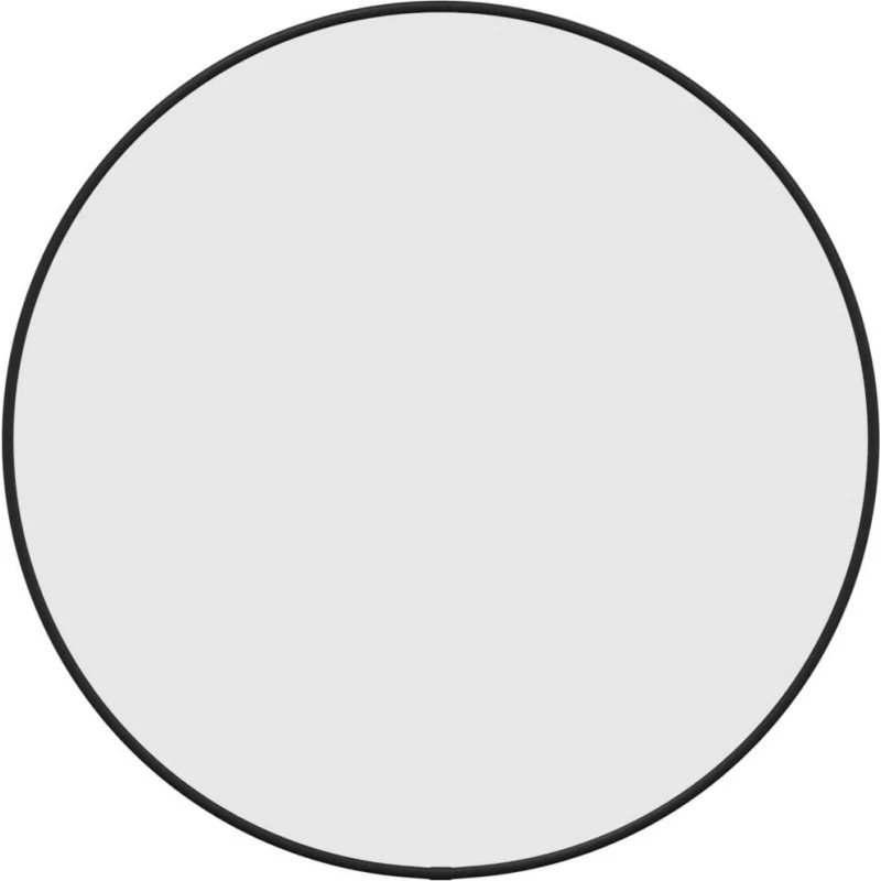 Vægspejl rundt Ø50 cm - sort PVC-ramme