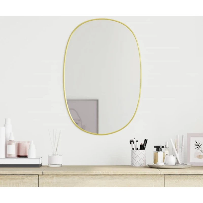 Vægspejl 50x35 cm – Guldfarvet ramme