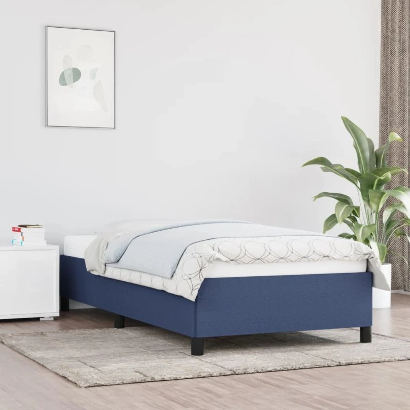 Sengeramme 80x200 cm stof blå – uden madras