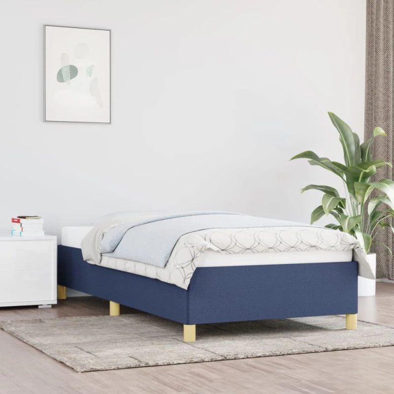 Sengeramme 80x200 cm stof blå - uden madras