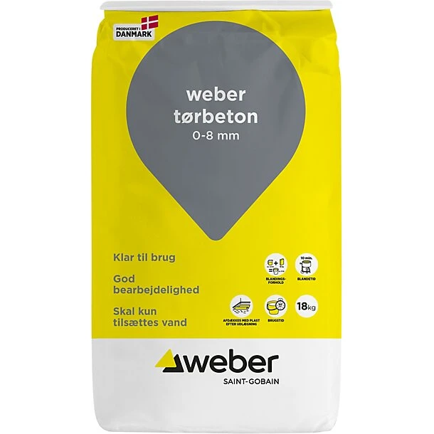 Weber Tørbeton 0-8 mm 18 kg bag