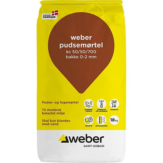 Weber Pudsemørtel KC 50/50/700 0-2 mm – 18 kg