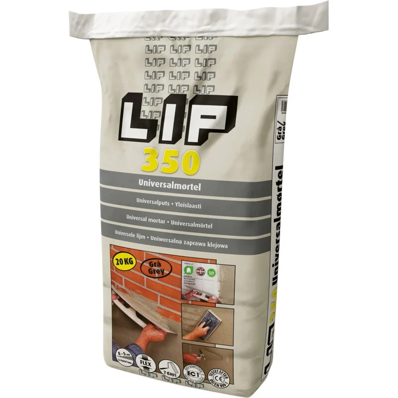 LIP 350 Universalmørtel 20 kg, grå