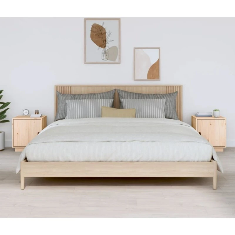Sengeborde 2 stk. i massivt fyrretræ 40x34x45 cm