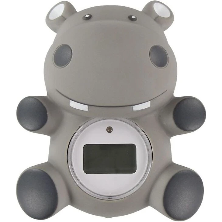 Oopsy Rum- og Badetermometer Flodhest (grå)