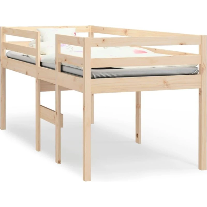 Højseng i massivt fyrretræ 80x200 cm