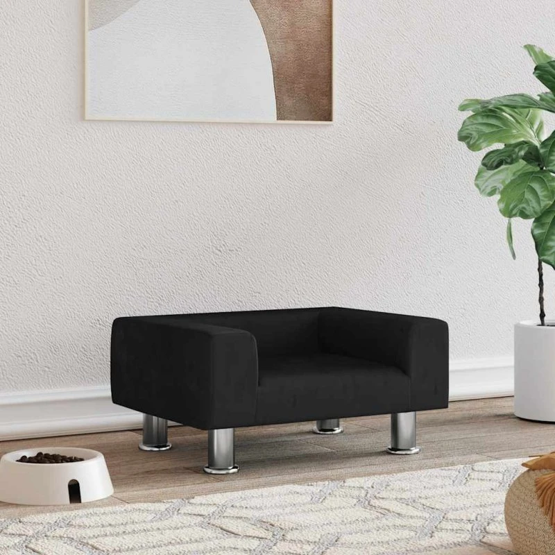 Hundeseng 50x40x26,5 cm velour - Sort