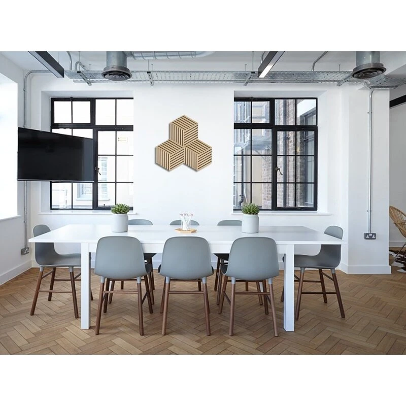 BY VENØ NON-Akustikpanel Rhombe - Ubehandlet Eg