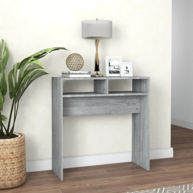 Konsolbord 78x30x80 cm – Grå Sonoma-eg