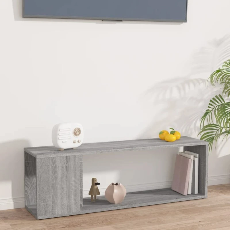 TV-bord 100x24x32 cm i grå Sonoma-eg – konstrueret træ