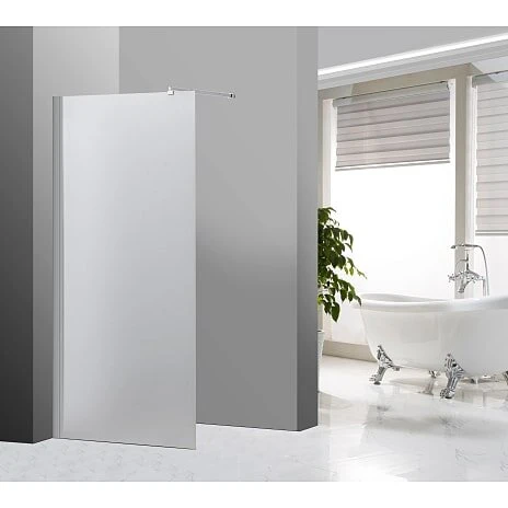 Bergen brusevæg 90x190 cm klar, 5 mm hærdet glas