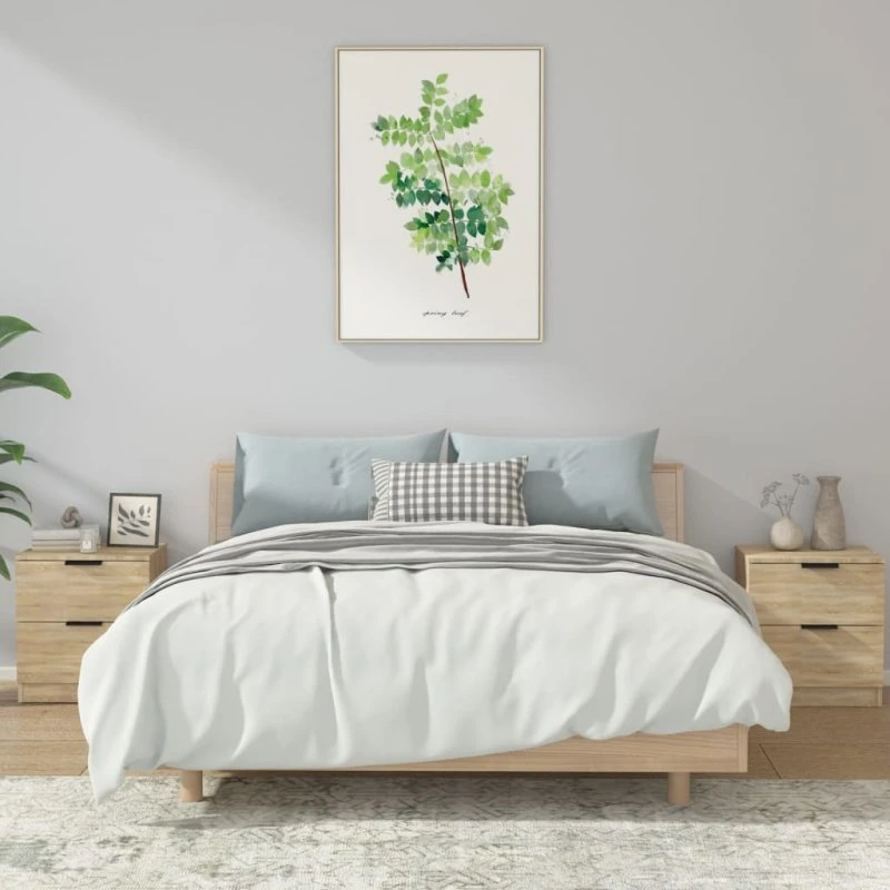 Sengeborde 2 stk. i konstrueret træ – Sonoma-eg