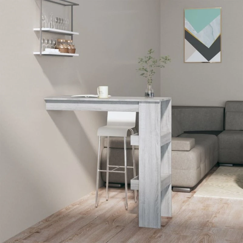 Væghængt barbord 102x45x103,5 cm - Sonoma eg