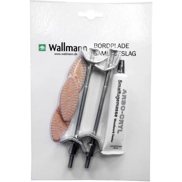 Wallmann Bordpladesamlebeslag Ø3,8 mm - komplet sæt