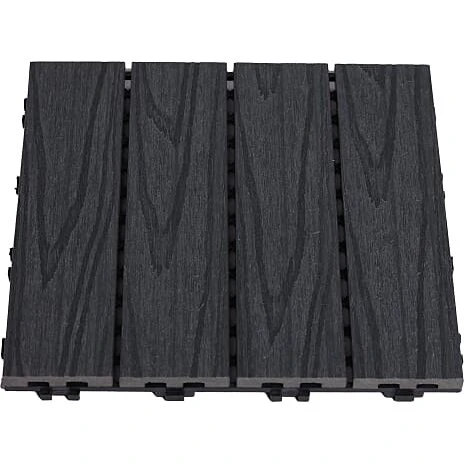 HORTUS terrasseflise komposit 30×30 cm, 2,6 cm antracit – 4 stk