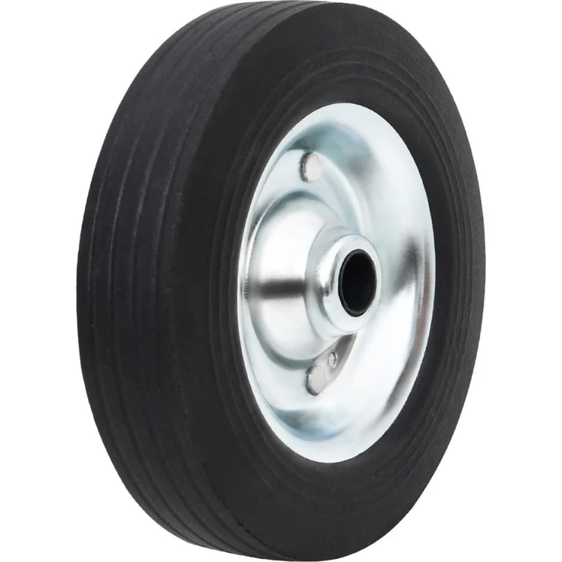 Hjul til næsehjul Ø20x5 cm – massivt gummi & stål