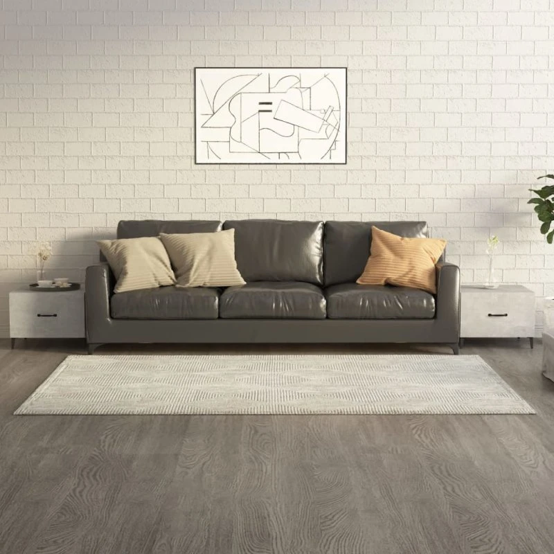 Sofabord 2 stk. 50x50x40 cm betongrå med metalben