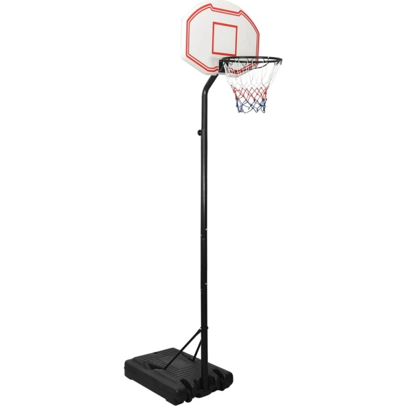 Justerbart basketballstativ 282–352 cm i hvid polyethylen