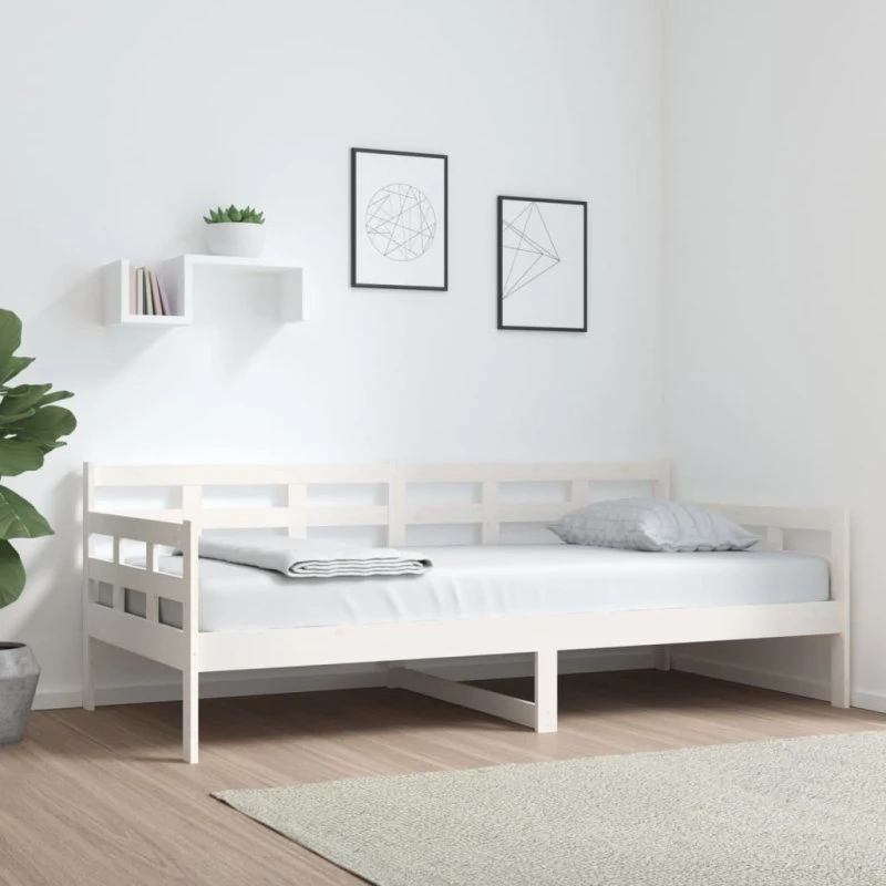 Daybed i massivt fyrretræ, hvid 90x190 cm