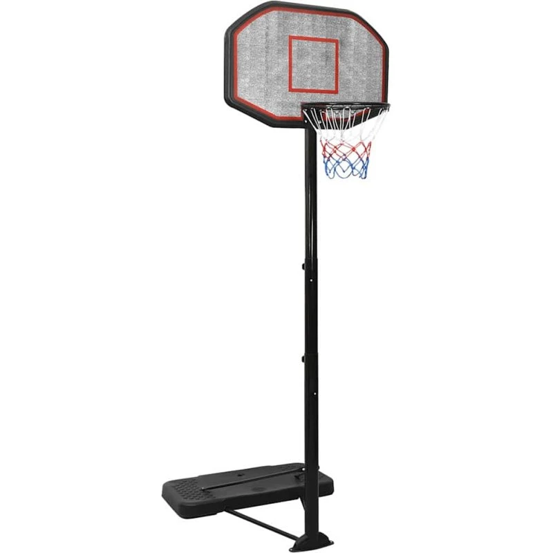 Justerbart basketballstativ 258–363 cm – polyethylen, sort
