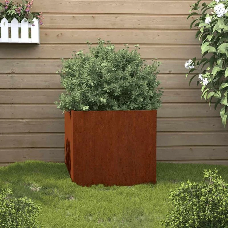 Plantekasse i cortenstål 42x40x39 cm