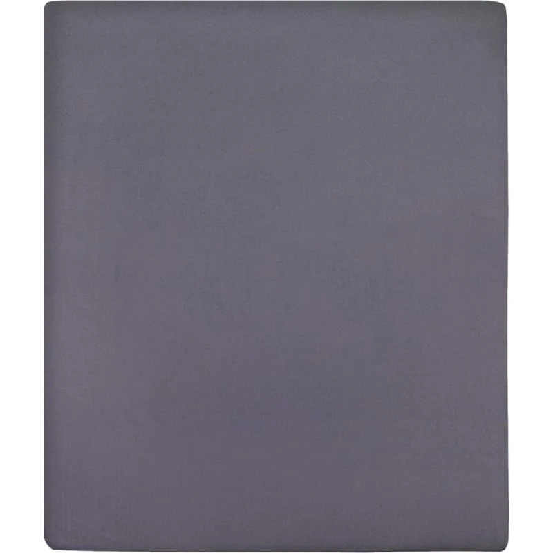 Stræklagen 140x200 cm i 100% jerseybomuld - Antracit