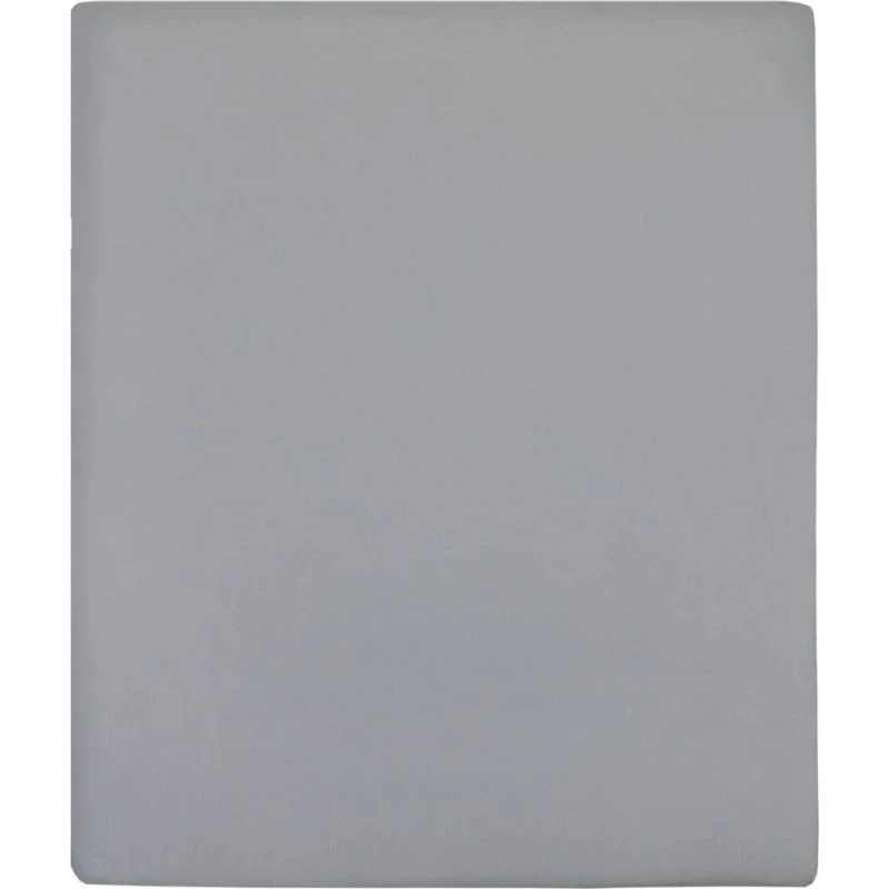 Stræklagen 180x200 cm i jerseybomuld - Grå