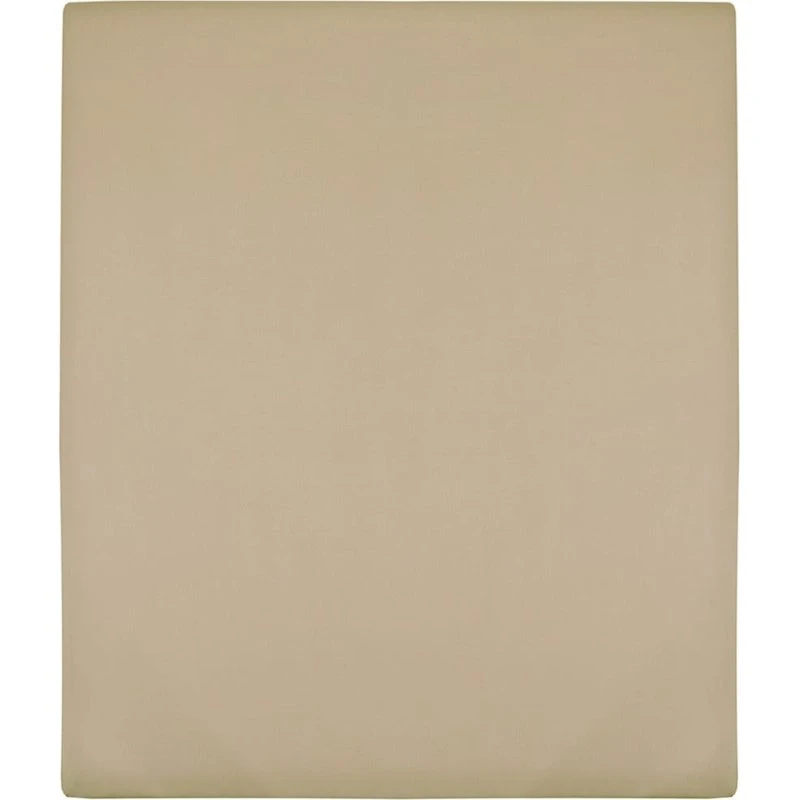 Stræklagen 90x200 cm i jerseybomuld – gråbrun