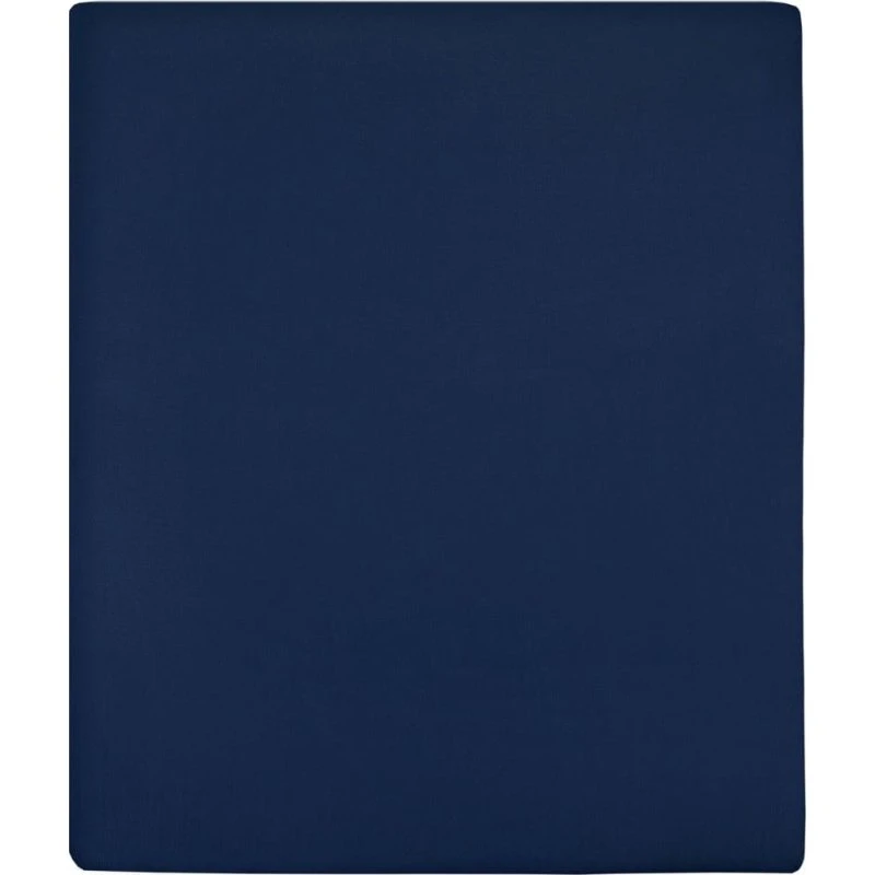 Stræklagen 140x200 cm i jerseybomuld – marineblå