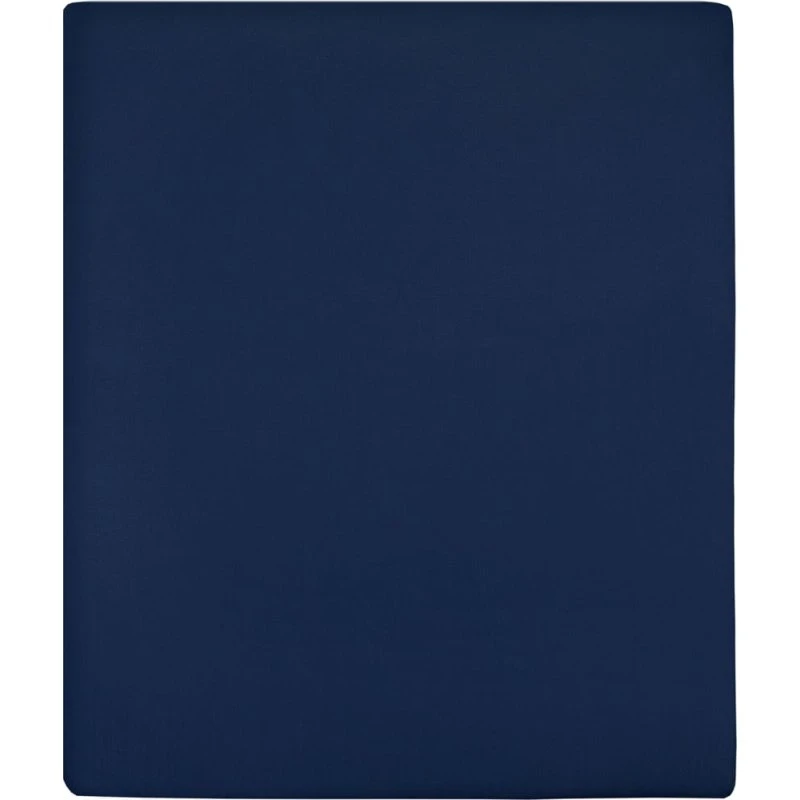 Stræklagen 180x200 cm Jersey 100% Bomuld - Marineblå