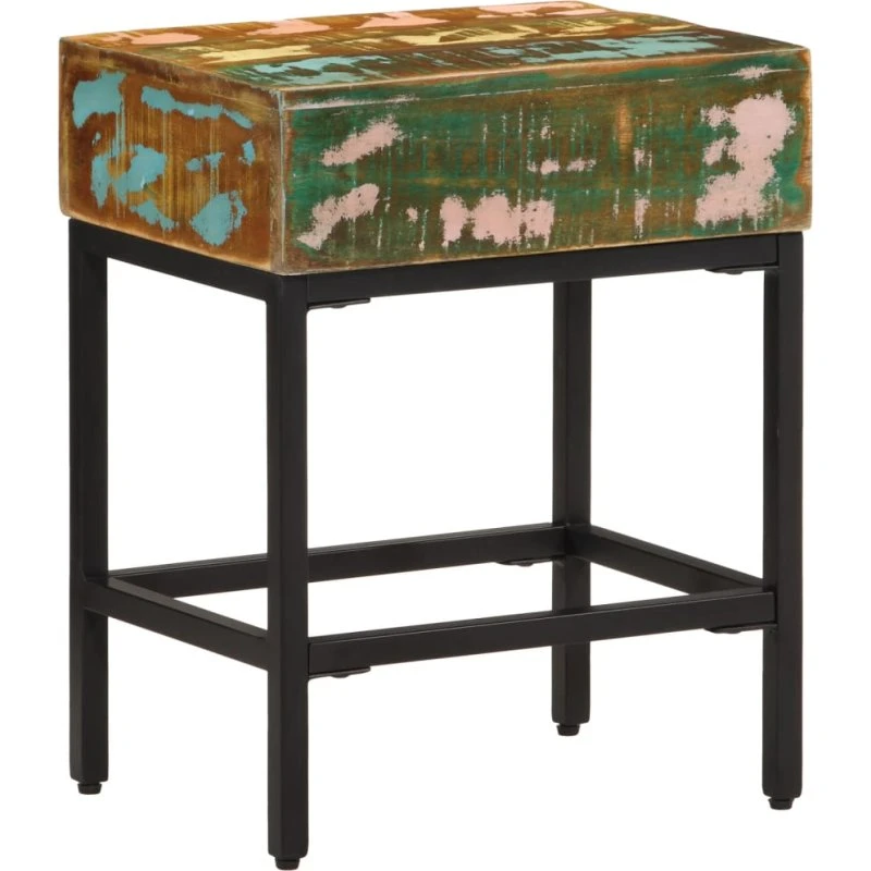 Sidebord i massivt genbrugstræ 40x30x51 cm