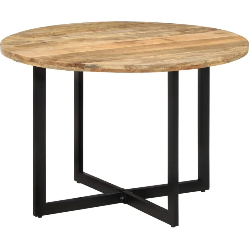 Spisebord i massivt mangotræ 110x75 cm - industriel