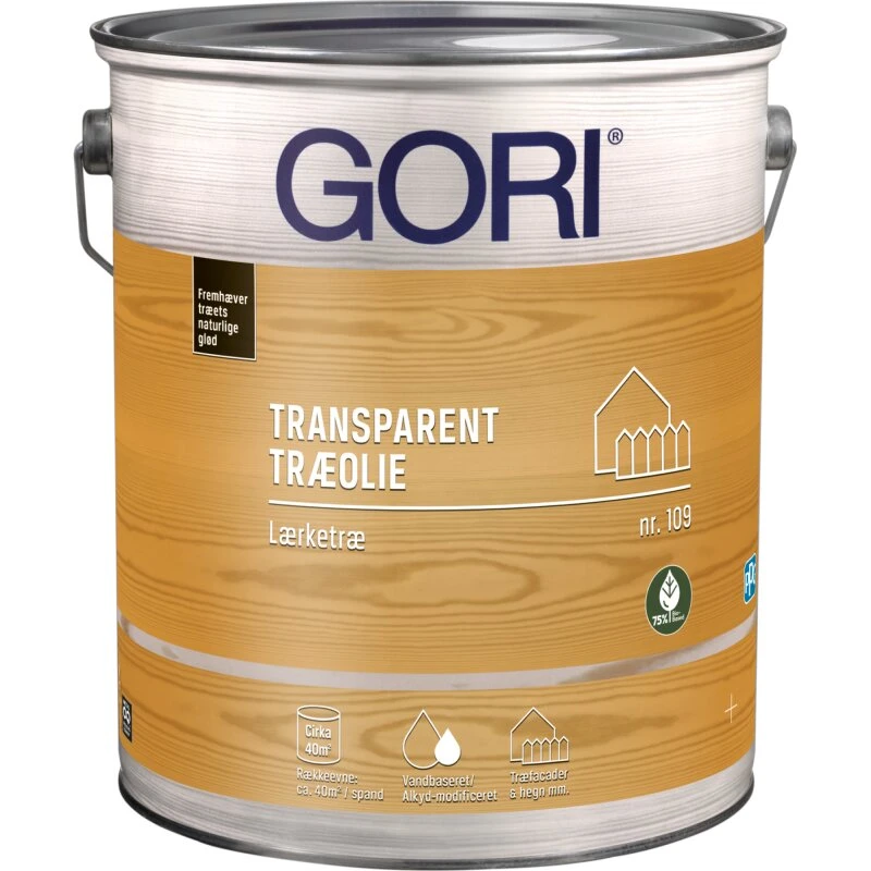 GORI 109 Lærketræolie 5 L Transparent