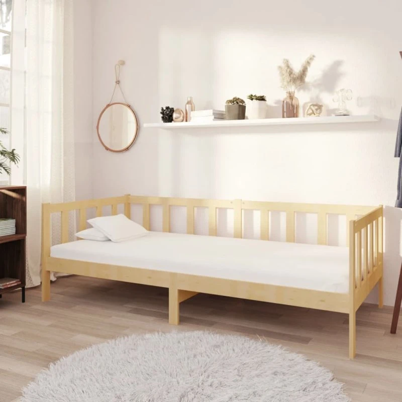 Daybed 90x200 cm i massivt fyrretræ med madras