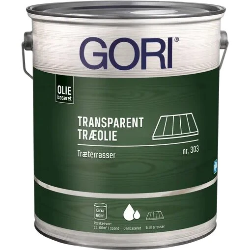 Gori 303 Transparent træolie 5 L - Teak