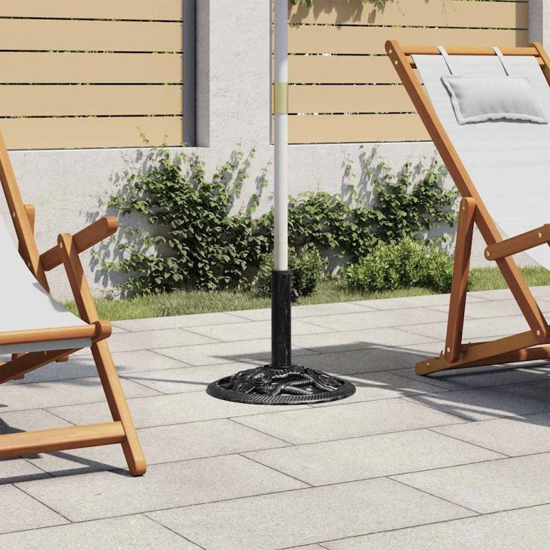 Parasolfod i støbejern 40x40x32 cm - sort