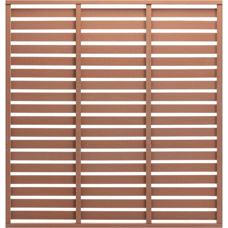 WPC hegnspanel 180x180 cm – brun, vedligeholdelsesfrit