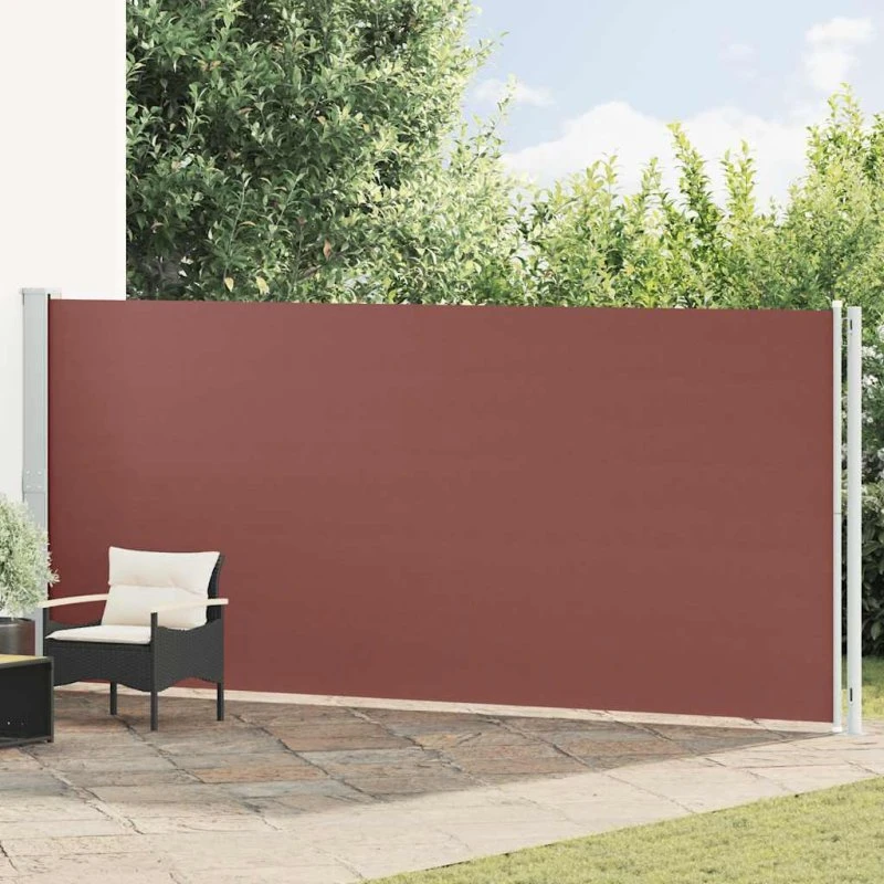 Sammenrullelig sidemarkise 180x600 cm – brun