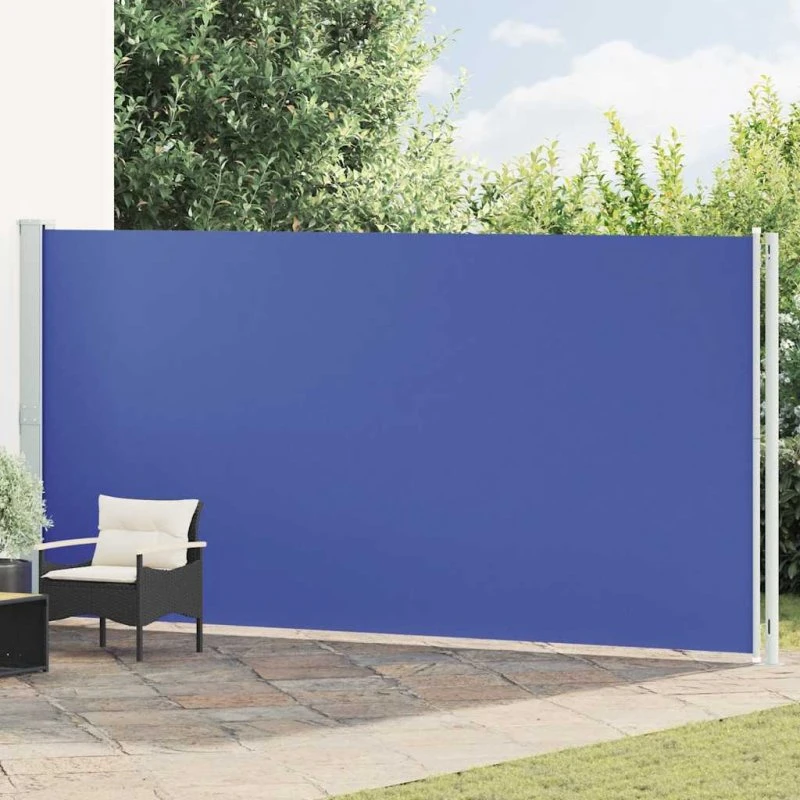 Sammenrullelig sidemarkise 200x600 cm – blå