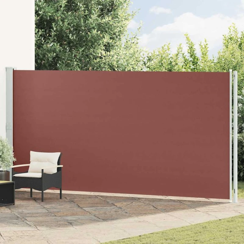 Sammenrullelig sidemarkise 200×600 cm, brun