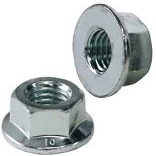 DIN 6923 Flangemøtrik M6 elforzinket