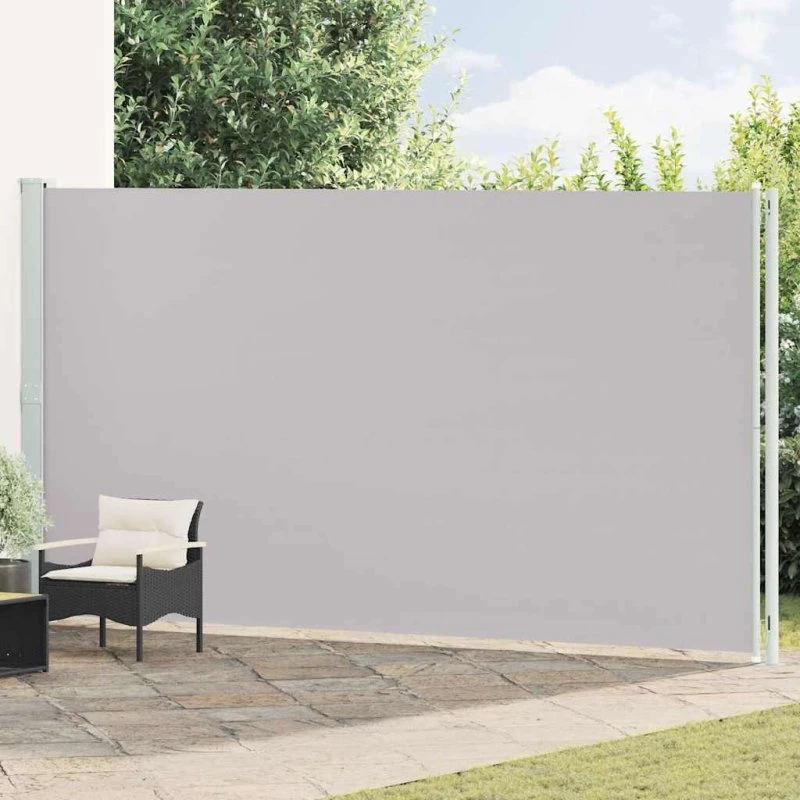 Sammenrullelig sidemarkise 220x600 cm, grå