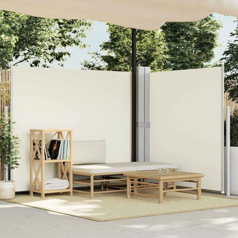 Sammenrullelig sidemarkise 180x600 cm – creme