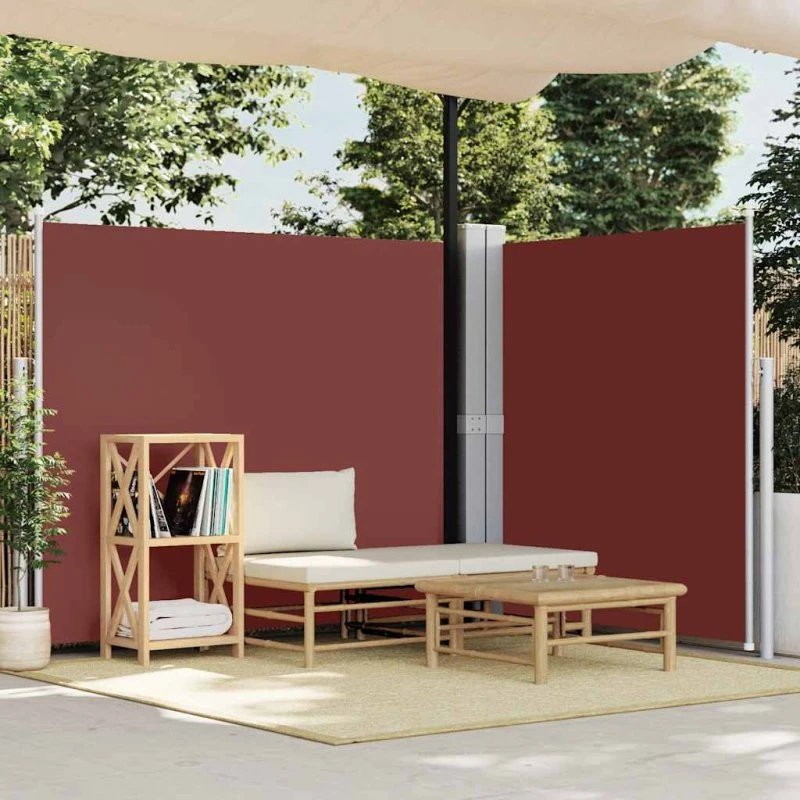 Sammenrullelig sidemarkise 180x600 cm – brun